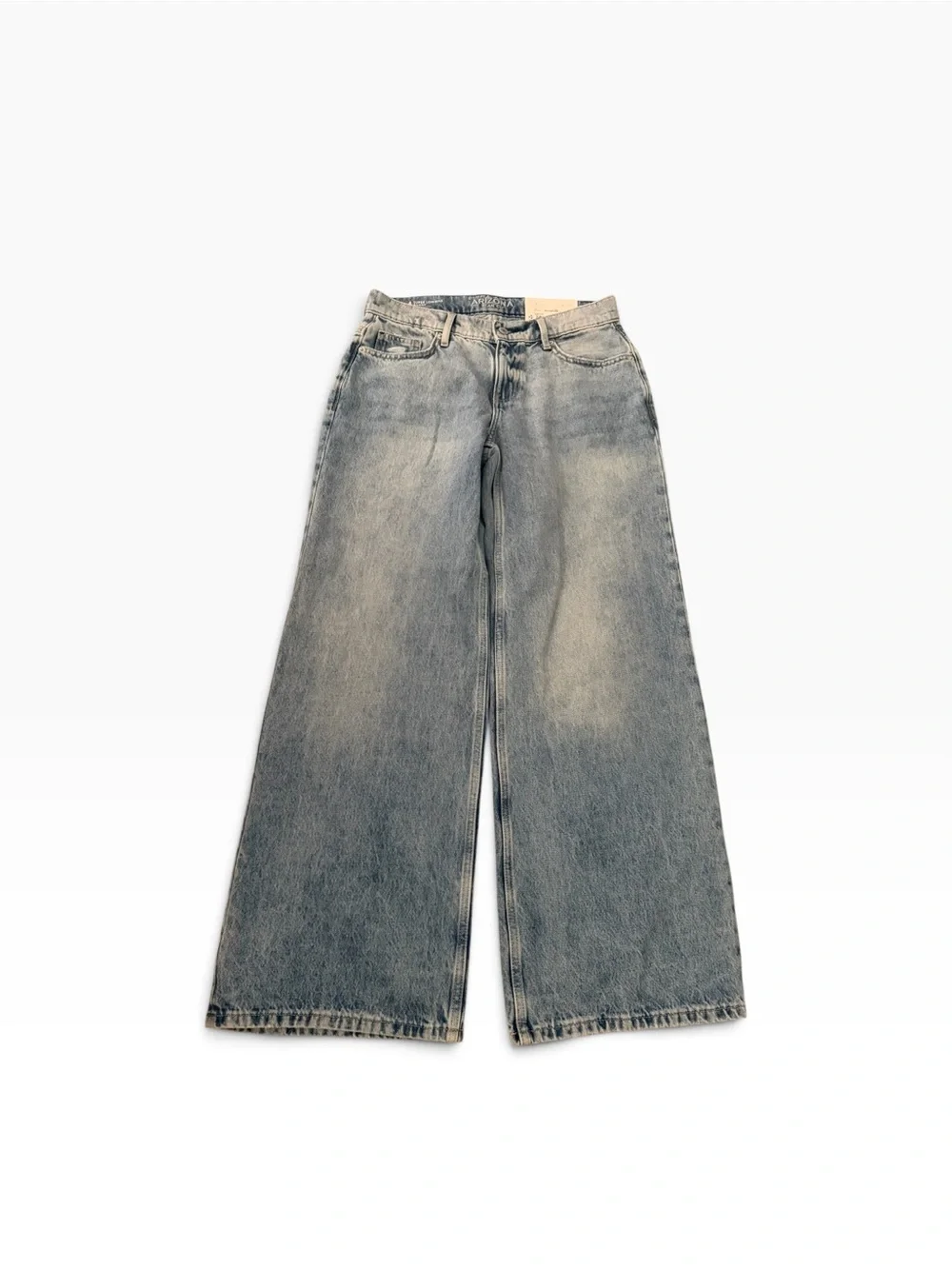 Arizona Jean Co Baggy Super Low Rise Wide Leg Jeans Blue Size 4 NWT